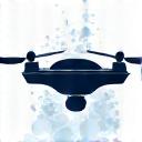 水中を遊泳する水中ドローンのアイコン。