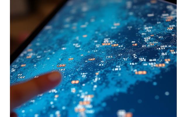 AIによる詳細な漁場予測マップの画面